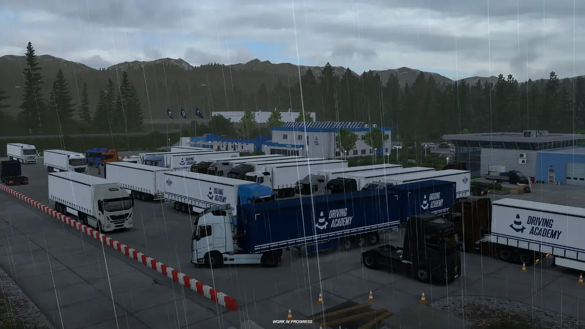 Euro Truck Simulator 2 Update 1.58 open beta showcasing new truck academy and improvements