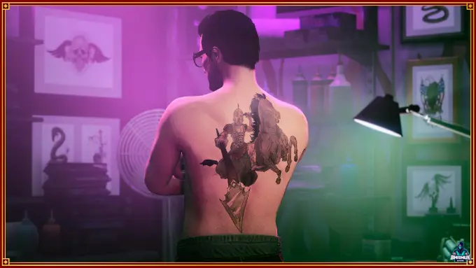 GTA Online character showing free horse tattoo reward for Lunar New Year event