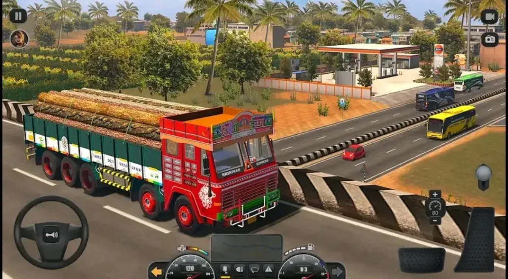 Truck Masters India Simulator gameplay showing realistic Indian truck driving on highways with authentic road conditions