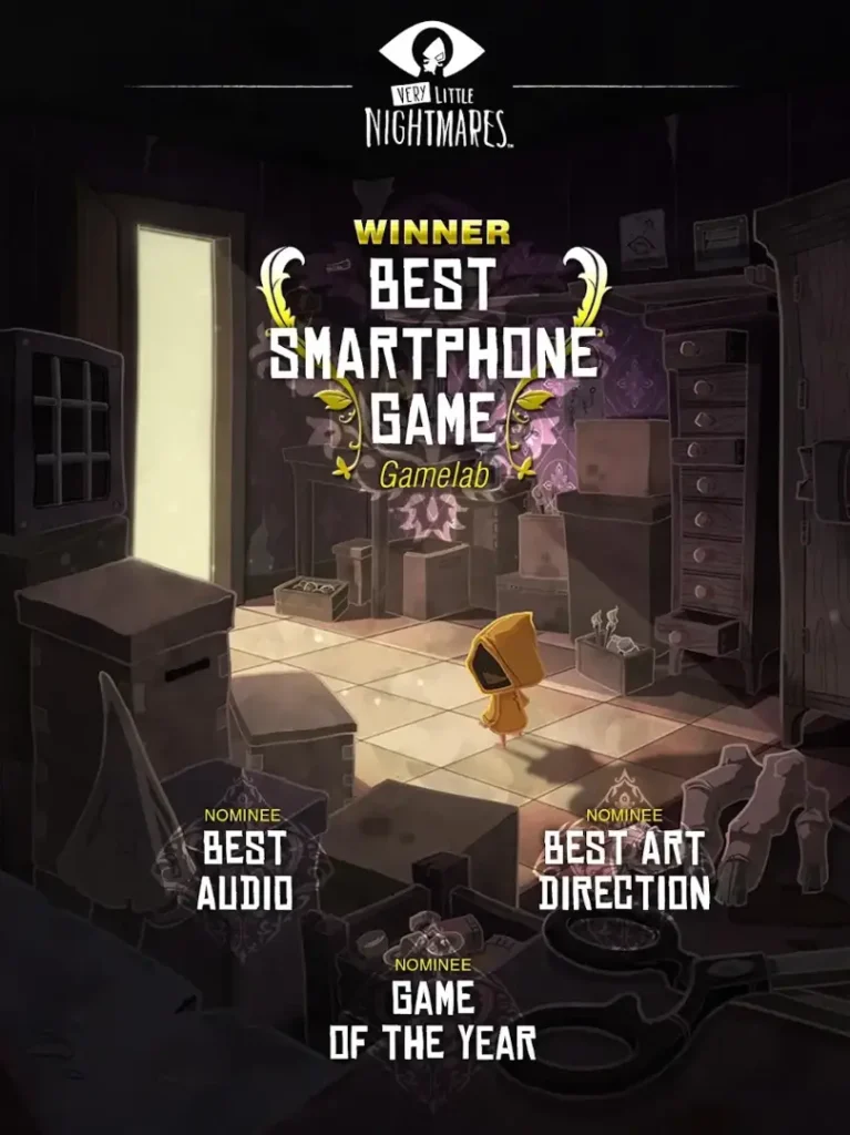 Very Little Nightmares dark puzzle adventure gameplay with atmospheric environment on Android