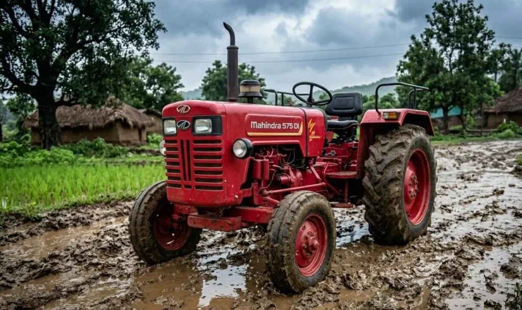 Tractor Game realistic tractor driving through muddy offroad terrain