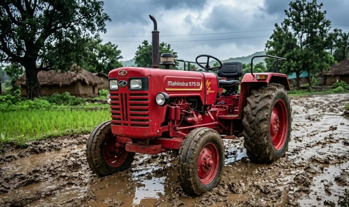 Tractor Game realistic tractor driving through muddy offroad terrain