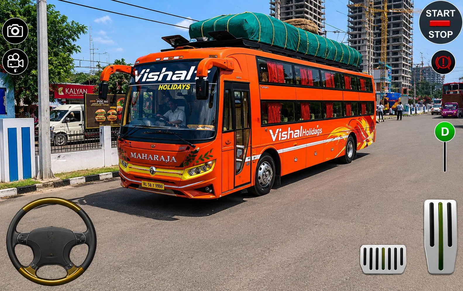 Bus Simulator India mobile gameplay on realistic Indian city roads