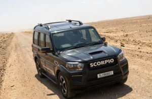 Scorpio S11 Game SUV driving on Indian highway road
